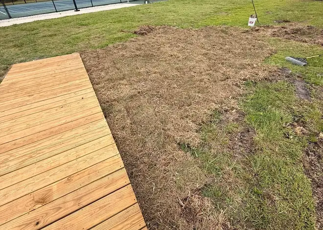 Fresh sod laid and finished